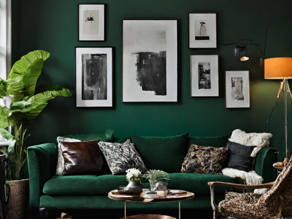 Dunkelgrüne Wandfarbe: Schaffe eine Atmosphäre der Ruhe und Entspannung