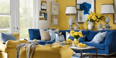 Wohnzimmer blau gelb kombinieren: Die perfekte Nuance für dein Wohnzimmer
