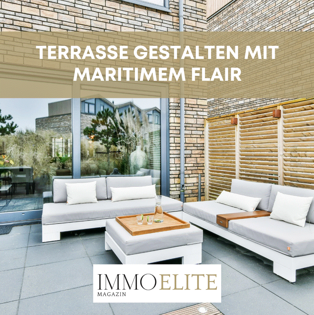 Terrasse gestalten mit maritimem Flair