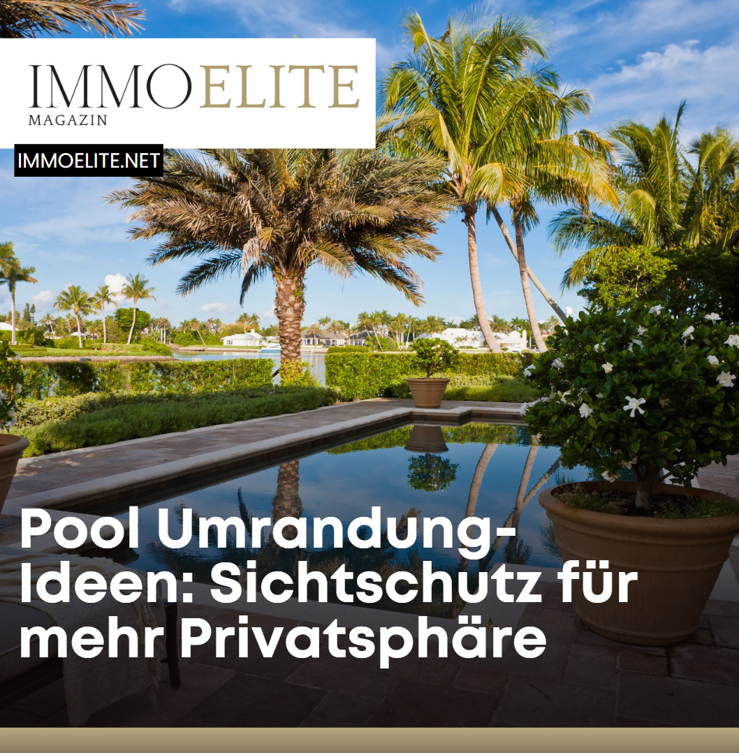 Pool Umrandung-Ideen Sichtschutz für mehr Privatsphäre
