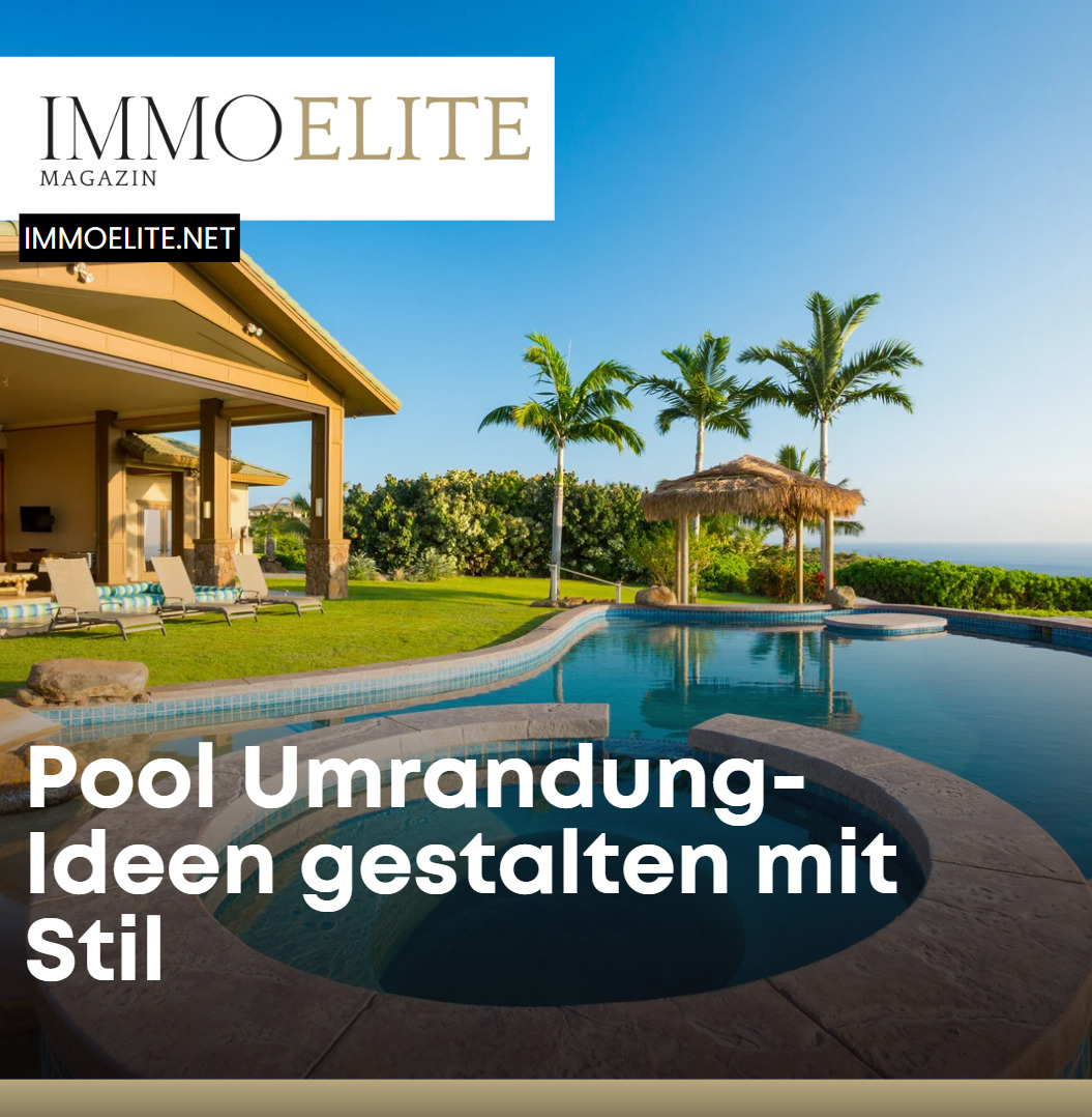 Pool Umrandung-Ideen gestalten mit Stil