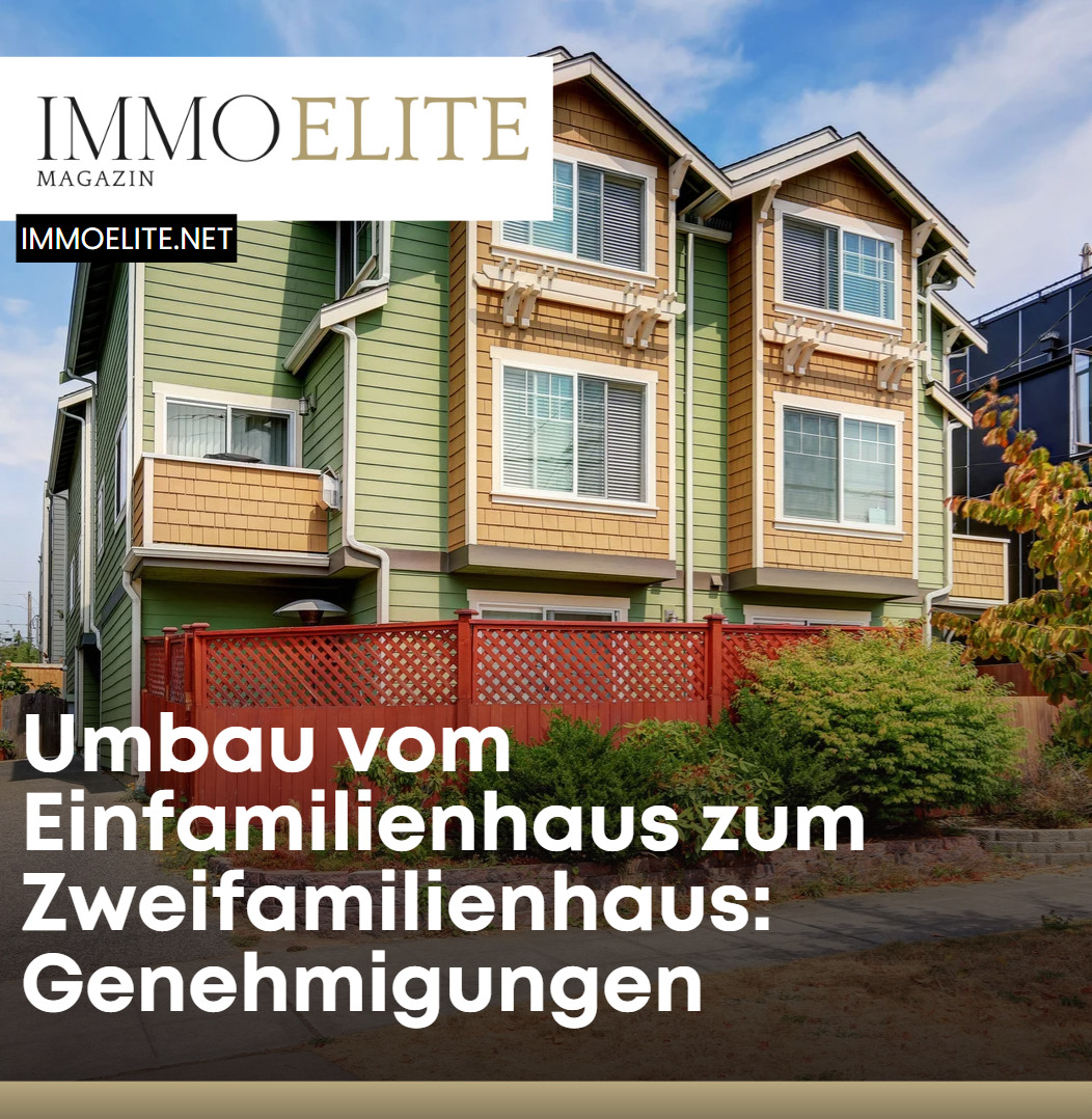 Umbau vom Einfamilienhaus zum Zweifamilienhaus Genehmigungen