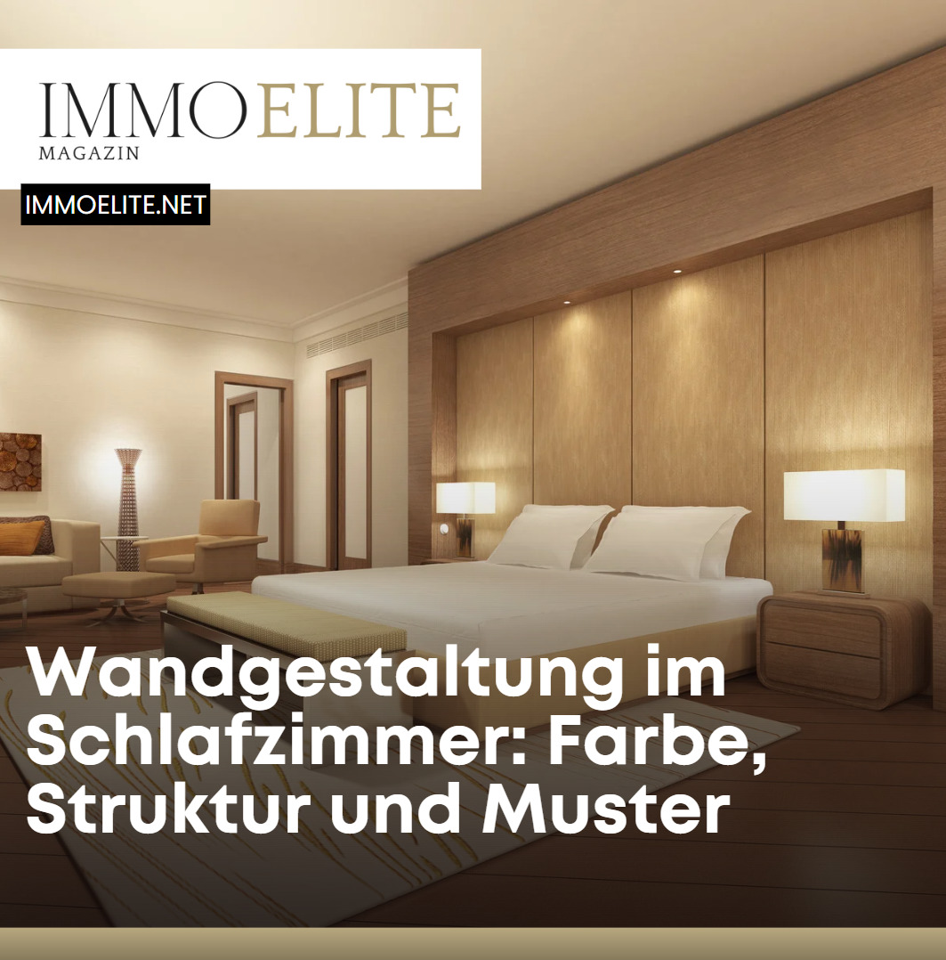 Wandgestaltung im Schlafzimmer Farbe, Struktur und Muster