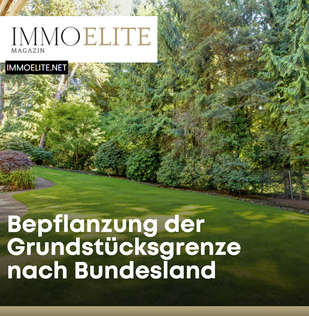 Bepflanzung der Grundstücksgrenze nach Bundesland