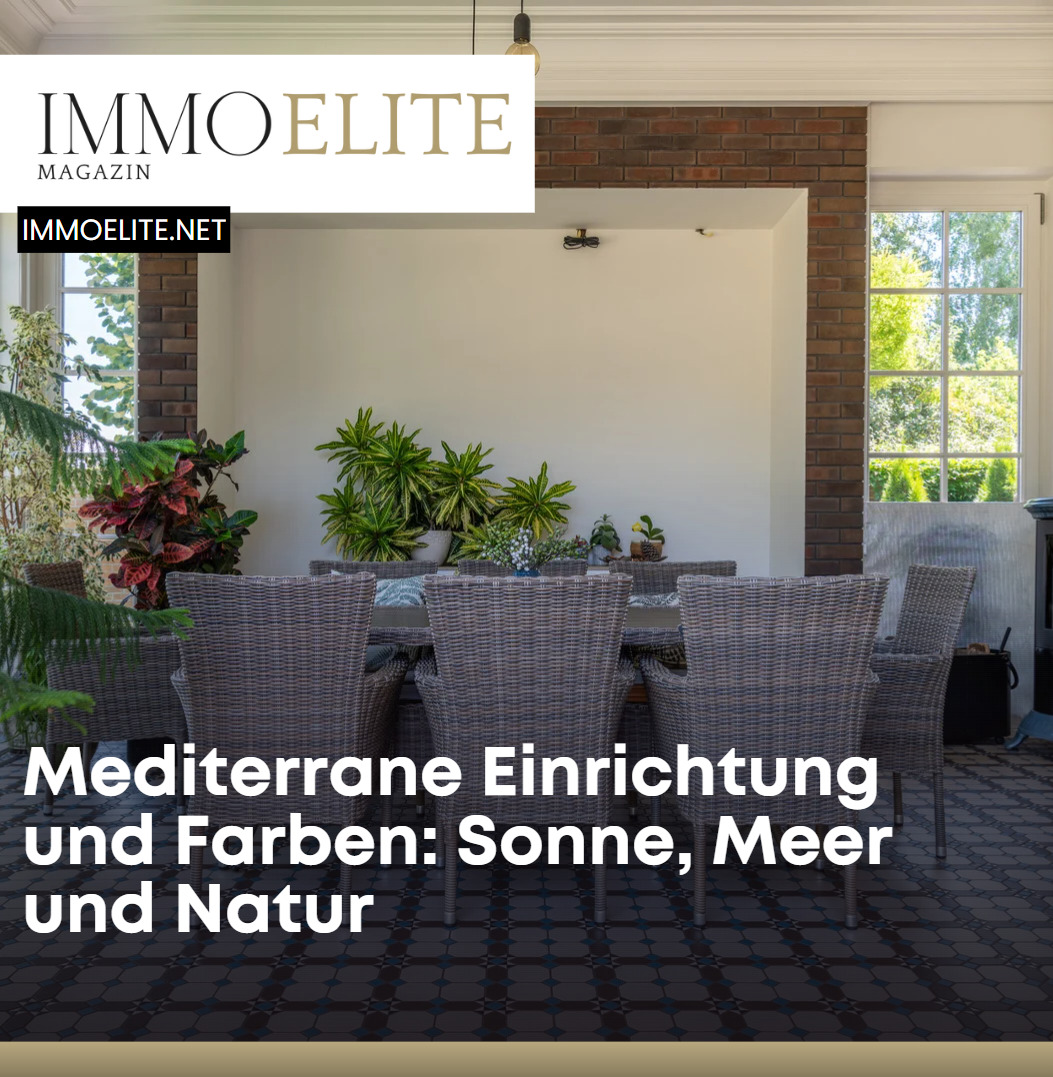 Mediterrane Einrichtung und Farben Sonne, Meer und Natur
