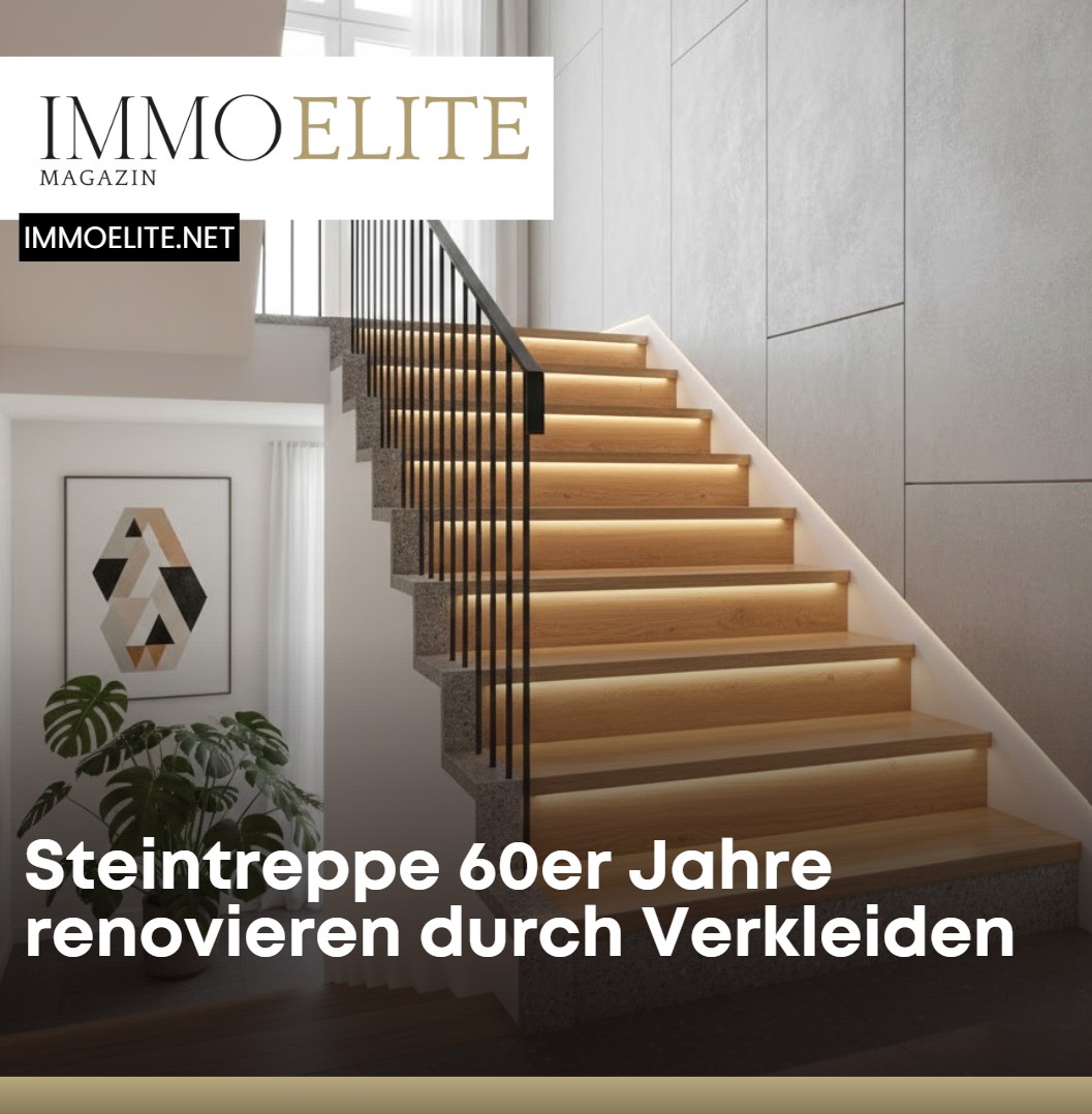Elegantes Steintreppe 60er Jahre Streichen Fotos