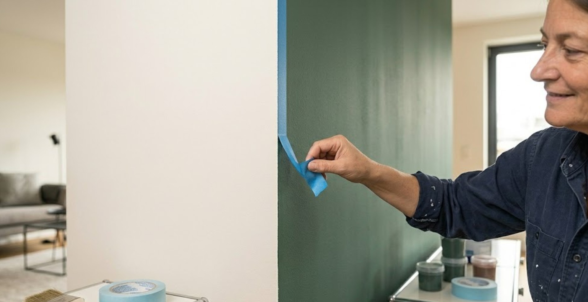 Wand Mit Rand Streichen